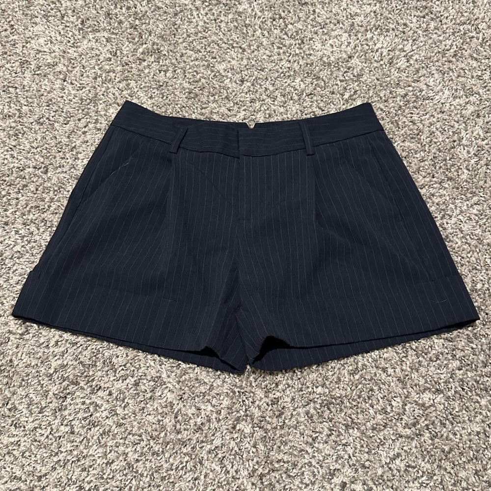 Vintage GAP 00 Navy Pinstripe Women's Shorts high waisted mint condition